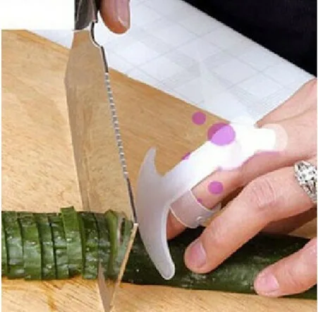 1 шт смайлик Кухонные гаджеты безопасности дизайн Еда Нож резки овощей ладони анти-порезанный палец протектор рук(белый