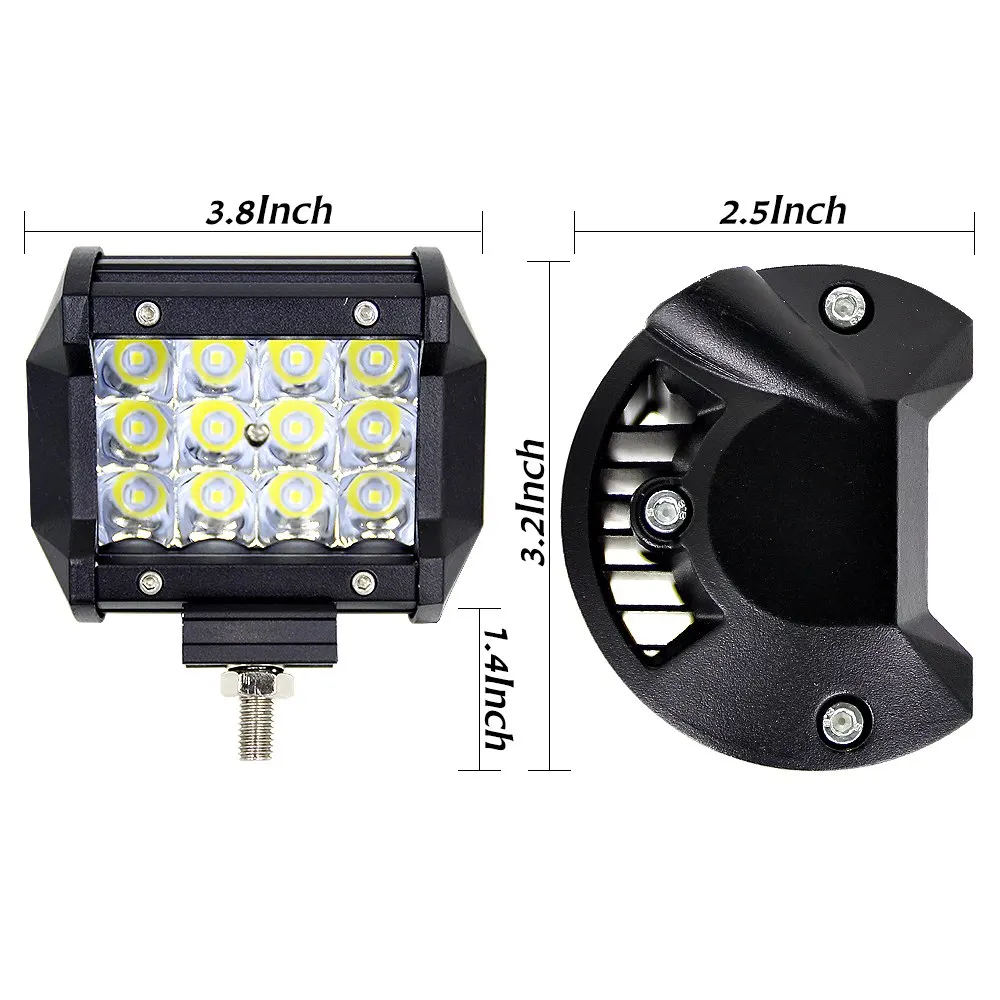 

4 Inch 36W Three Rows Led Light Bar Car Work Light Modified Off-Road Roof Light Bar Car Decoration Daytime Running Lights