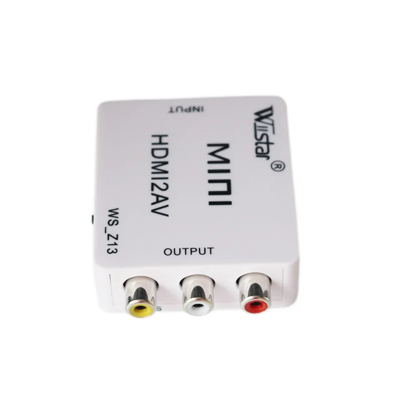 Мини преобразователь видео HD HDMI в RCA AV/CVSB L/R 480P 720P 1080P HDMI2AV поддержка NTSC PAL выход AV