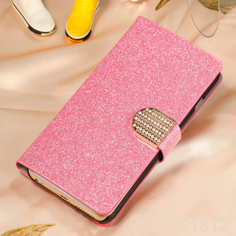 SF Pink With Diamond Чехол для Xiaomi Redmi Go чехол с флип-стойкой для Coque Xiaomi Redmi Go чехол из искусственной кожи кошелек чехол для телефона сумка 5 дюймов - Цвет: SF Pink With Diamond