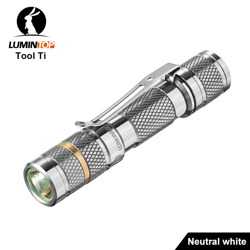 Neutral white(Nichia Светодиодный мини-фонарик с Cree и Nichia 219CT, титановый фонарик, максимальная дальность луча 34 метра, 110 люменов - Испускаемый цвет: Neutral white(Nichia