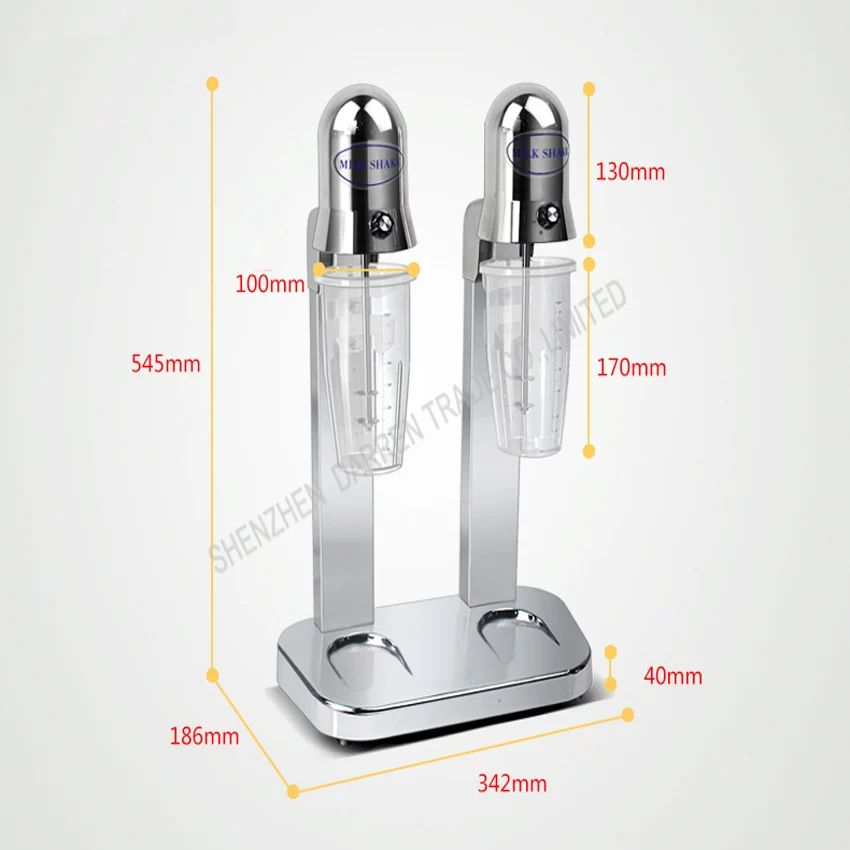 1 шт. двойной головки молочный Шейк машина, Миксер для молока, поилка миксер машина для кофейни, бара, напитков магазин
