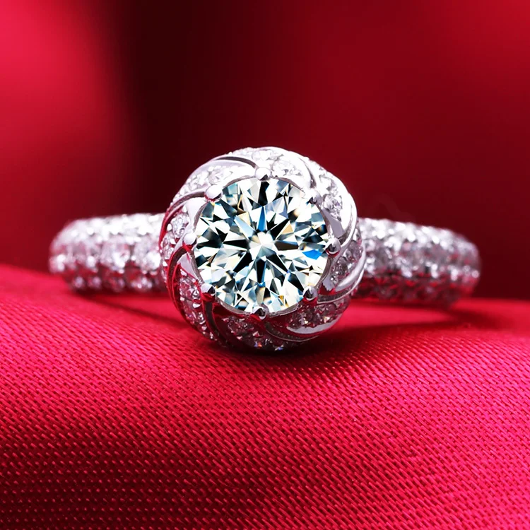

1 carat SONA synthetic fashion ring 925 sterling silver diamant letter engrave ring customize (DFE)