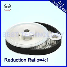 Polia da correia dentada 5 m redução 4:1 60 dentes 15 distância centro do eixo 80mm gravura acessórios da máquina-kit de engrenagem da correia