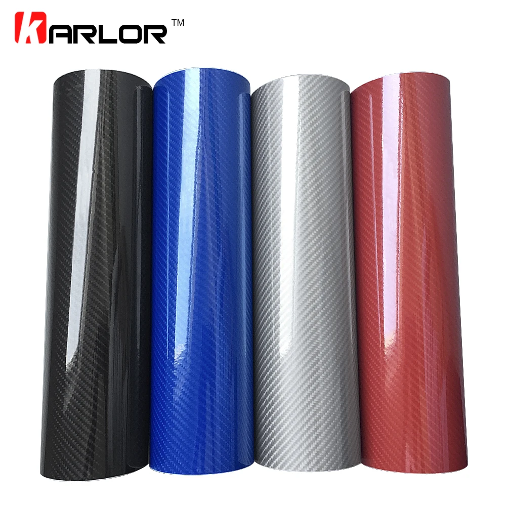 Ceny Car Styling 50*200cm DIY wysoki połysk 5D folia winylowa z włókna węglowego Motorcyle samochodów samochodów nalepki i dekoracyjne naklejki ścienne akcesoria