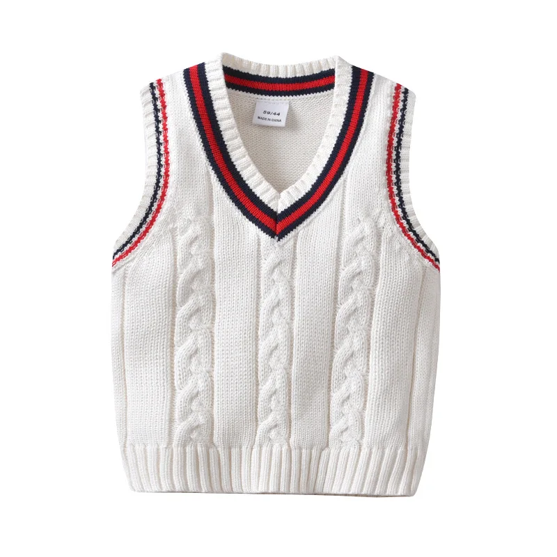 

new 2019 autumn and winter Boy's waistcoat kids jackets wool toddler boy vest Korean version infant sweater knitted sweater