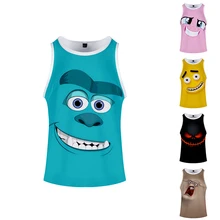 Summer Fashion Funny Cartoon Candy Colors 3d Bodybuilding Tank Tops Sleeveless Men Women Clothing Fitness 3D Vest Plus Size 4XL