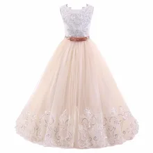 Lace Flower Girl Dresses for Weddings Champagne Kids Holy Ball Gown Communion Dresses For Girls Pageant Gowns Lace Flower Girl Dresses for Weddings Champagne Kids Holy Ball Gown Communion Dresses For Girls Pageant Gowns