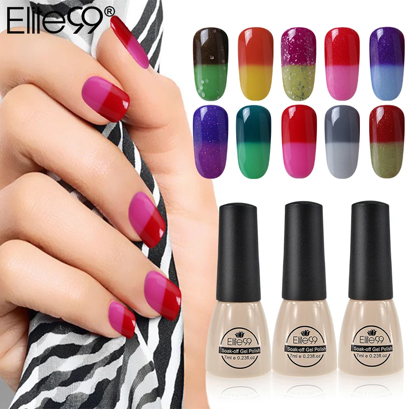 

Elite99 7ML Thermal Change Color Nail Gel Polish Temperature Changing Gel Enamel Nail Art Paint Gel Varnish Salon Nail Polish