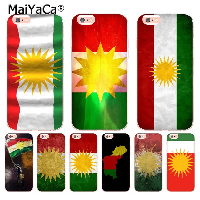 MaiYaCa Kurdish Autonomous Region flag for iPhone 4S SE 5C 5S 6S 8 Plus X XR XS MAX Phone Cases transparent Soft TPU Cover | Мобильные