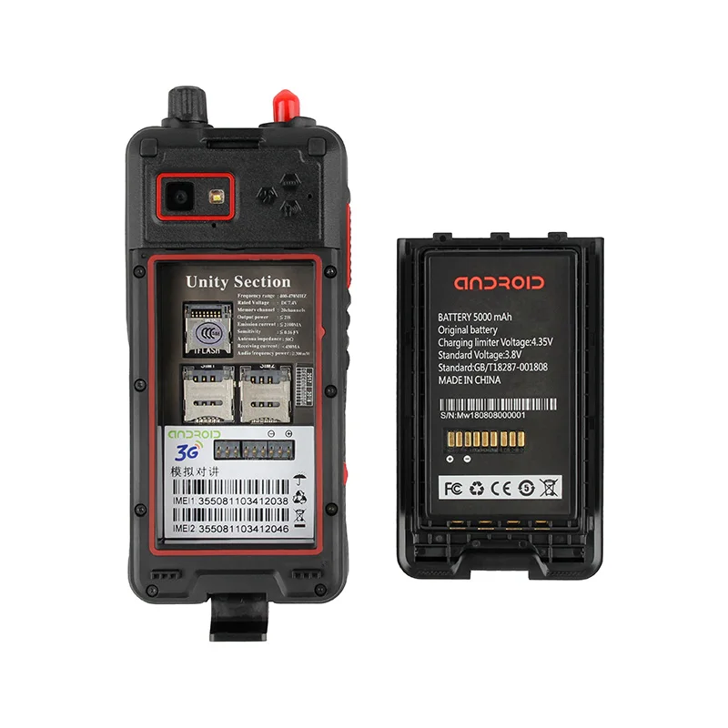  Origianal W5 Walkie Talkie IP67 Waterproof MTK6580 Quad-cor mobile phone 5000mah 5MP RAM 1GB ROM 8G