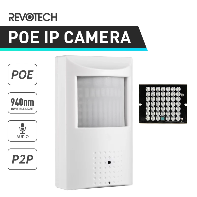 Аудио POE 940nm Невидимый 1080P PIR IP камера 2,0 МП ночное видение FHD Мини 3,7 мм 48 светодиодный ИК безопасности ONVIF P2P CCTV