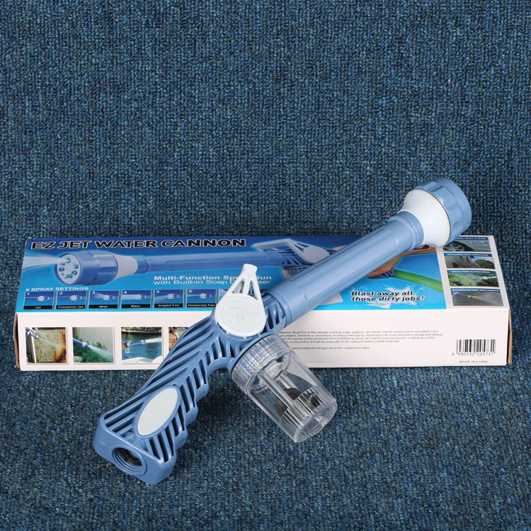 Blue Garden Sprayer Car Washing Washer Plastic Garden Hose Pipe Connector Function Ez Jet Water Cannon 8 In 1 Turbo Spray Gun (5)