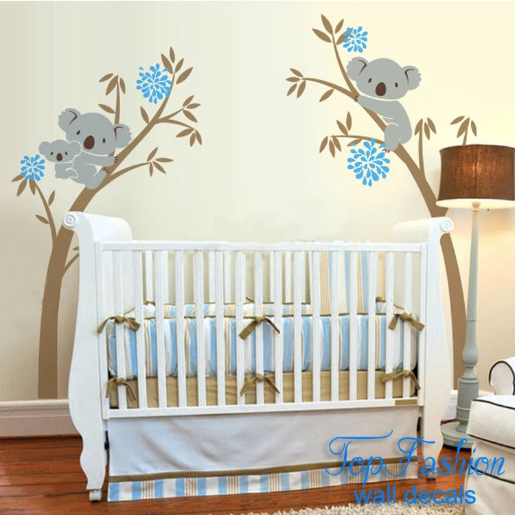 Oversize Koala Ours Vinyle Sticker Autocollant Arbre Pour Bebe Chambre De Bebe Decoration Branche D Arbre Wall Sticker Art Decor Aliexpress