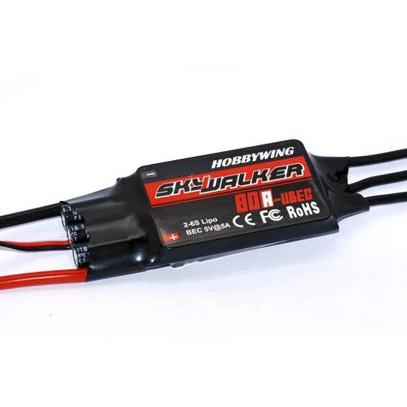 Hobbywing Skywalker 2-6S 80A UBEC бесщеточный ESC с 5V/5A BEC для радиоуправляемого самолета | Игрушки