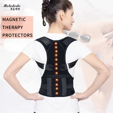 Moledodo Back treatment Protector correction belt correct posture belt Magnetic Back Shoulder Lumbar Support Belt Orthopedic D50