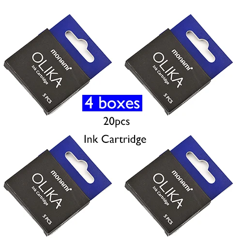 Blue Black Ink 4Sets Корея monami OLIKA набор авторучек прозрачный разноцветный F Nib 0,5 мм каллиграфия Скрапбукинг Kawaii чернильная ручка для письма 02099F - Цвет: Blue Black Ink 4Sets
