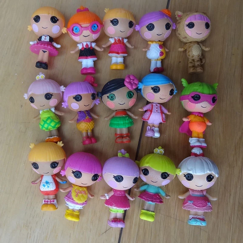

10pcs/set many kinds of lalaloopsy figures 3cm contain mermaid dolls Mini girls' action kawaii toy with animal toy baby dolls