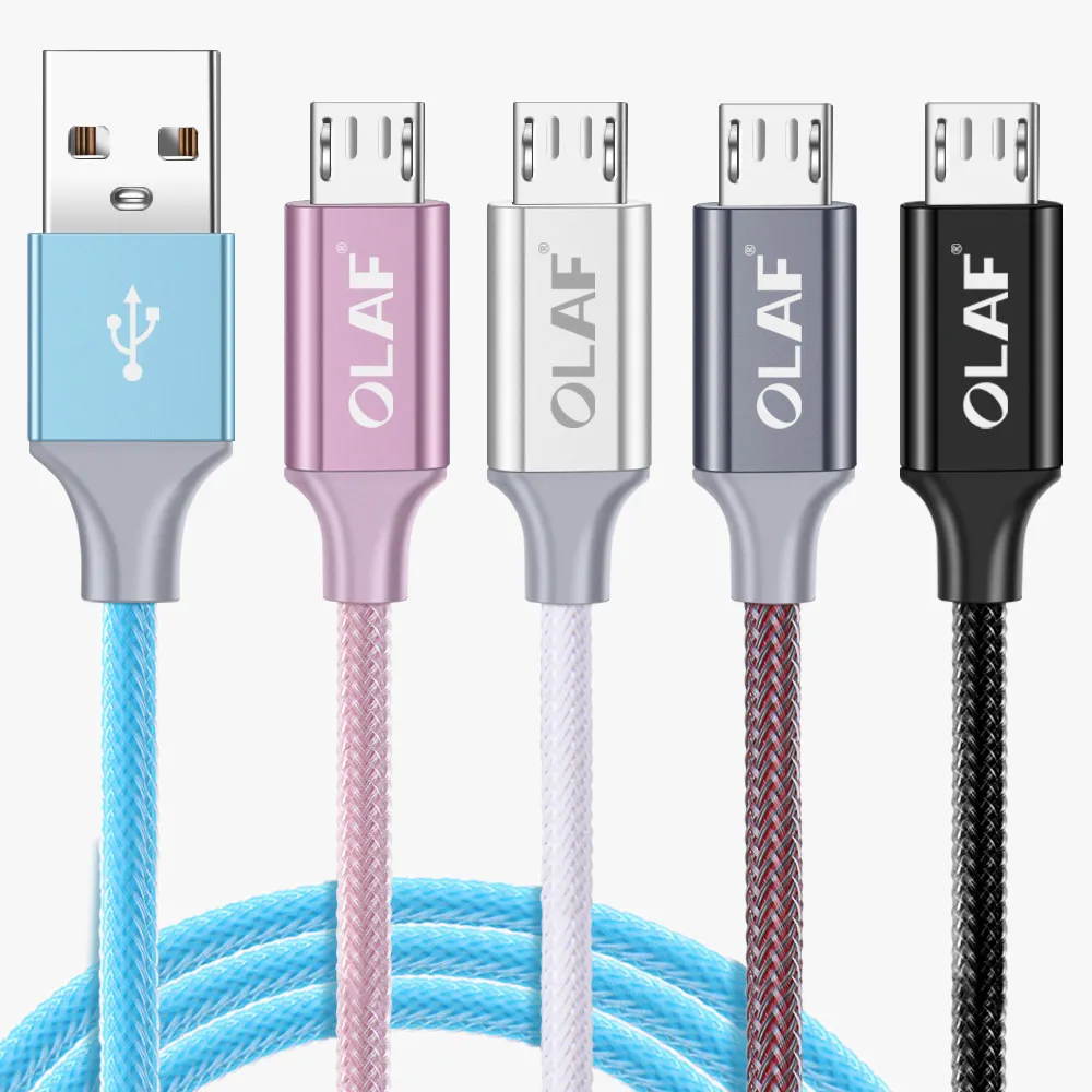 Олаф 1 м 2 м 3 м микро USB кабель 2.4A быстрое зарядное устройство USB кабель для передачи данных для samsung S7 Xiaomi Redmi Note5 LG планшет Microusb Android шнур