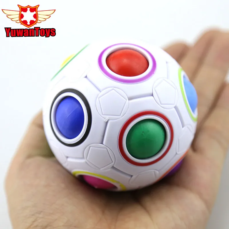

2017 Hot Spherical Magic Cube Toy novelty toys Football Puzzle Rainbow Learning And Educational Yoys For Children Adults