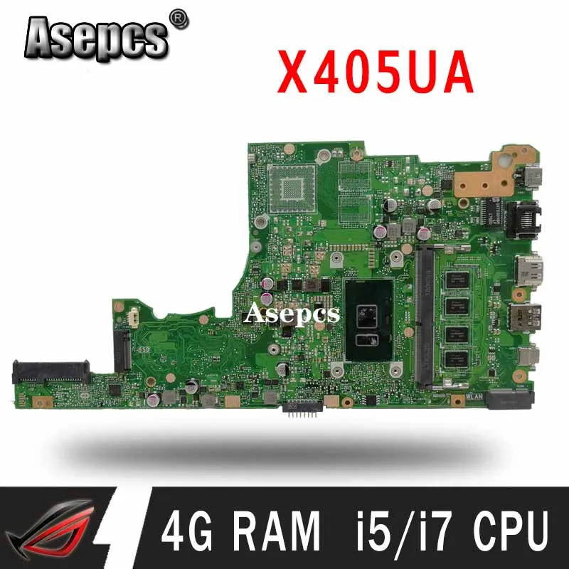 Материнская плата для ноутбука For Asus X405URP X405UR X405UQ X405U X405UA X405UAP материнская 4G RAM i5/i7 CPU