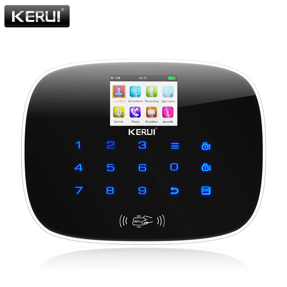 

KERUI G19 GSM RFID Card Touch Screen Android IOS APP remote control Alarm System Home Security Alarm Control Host Panel