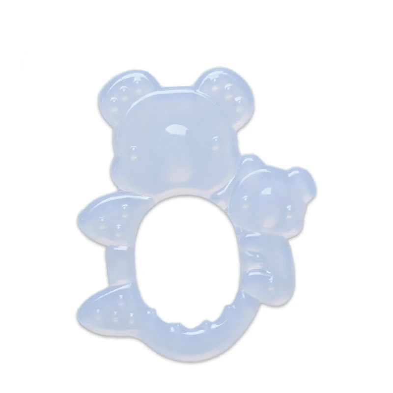 Милые детские мягкий силиконовый мультяшный персонаж безопасный еда класс Силиконовые Жевательная резинка молярный зуб прорезывания зубов игрушечные лошадки товары для малыше - Цвет: Little Bear