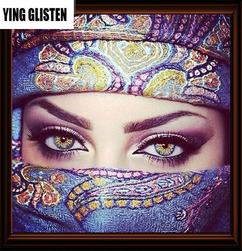Ин glisten𧯪uty eyesɽiamond Вышивка 5D DIY вышивки крестом алмазов картина квадрат Смола