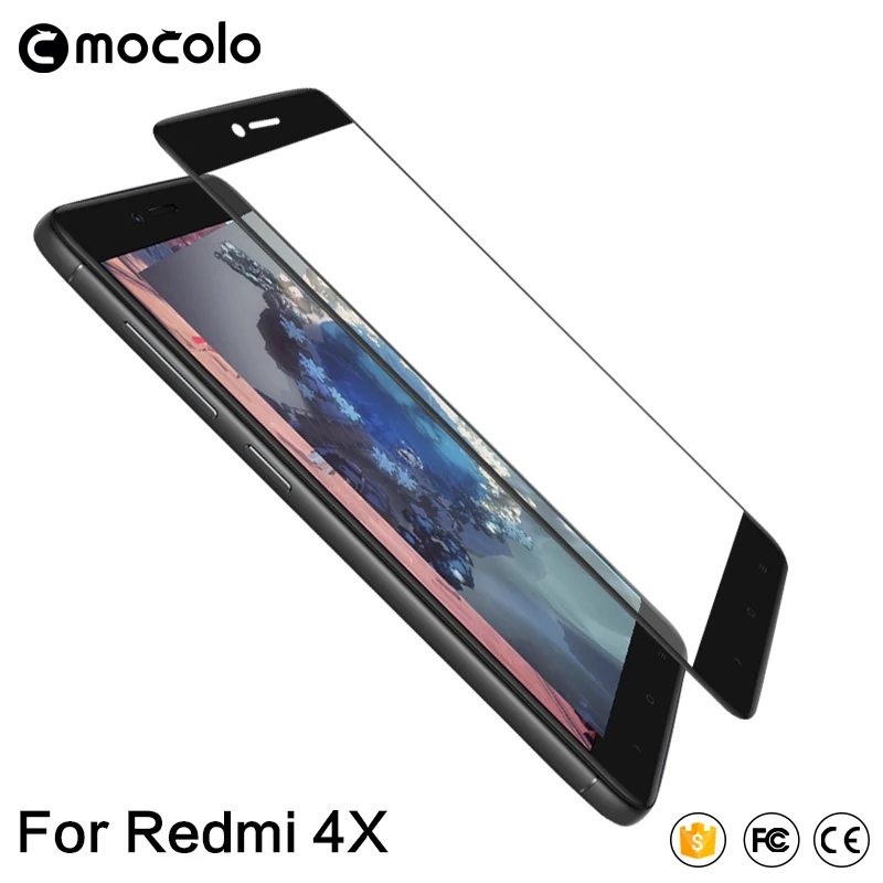 

2017 Mocolo Hot Selling Tempered Glass Full Cover Screen Protector 2.5D Protective Film for Xiaomi Redmi 4X Mobile Phone 5 Inch