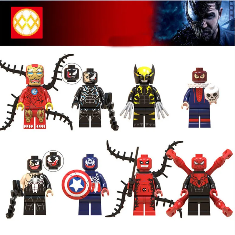 

Super Heroes Captain American The Hulk Spiderman Iron Man LEGOINGLYS Building Blocks Action Toys for children