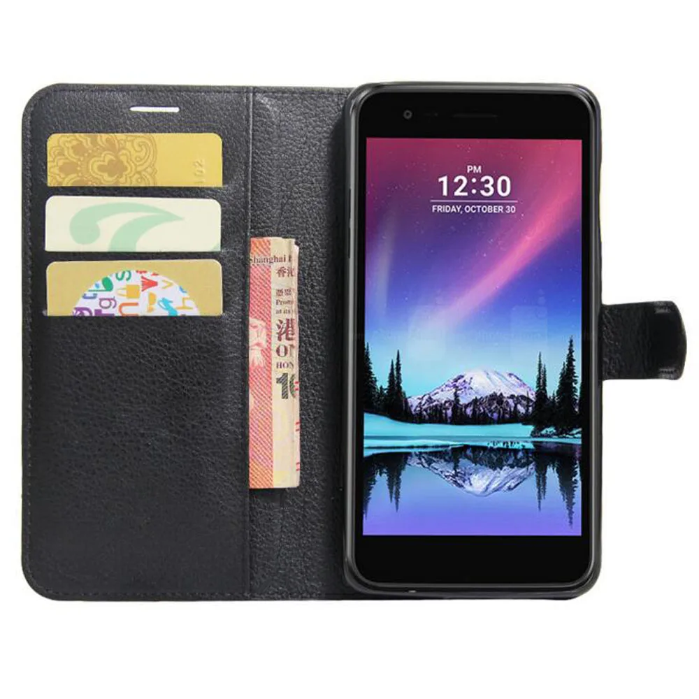 PU Leather Wallet Flip Case With Card Holder Slot Pouch Bag Cover For