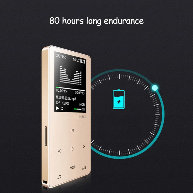 Сенсорный экран HIFI MP3 плеер с наушниками 24 языков Видео FM Диктофон Часы