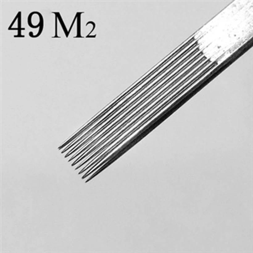 

50Pcs/Lot New Assorted Sterile Disposable Tattoo Needles Double Stack Magnum Shader 49M2 Needle Permanent Makeup agujas tatuaje