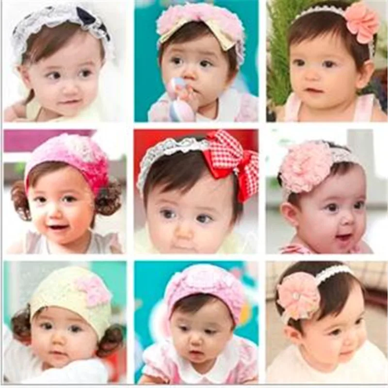 

Lovely Baby Hairband Infants Lace Stretch Headwear Baby Girls Headband