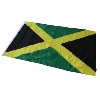 

90x150cm Jamaican Flag Polyester Banner Indoor Outdoor Home Decoration Flags Champions League Souvenirs