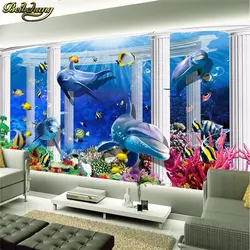 Beibehang пользовательские 3D обои Home Decor фото фон подводный Дельфин коралловый фотографии ванные комнаты Большой Wall Art mural-3d