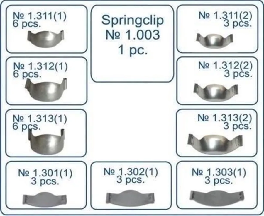 Стоматологическая матрица с пружинным зажимом No.1.330 секционные Контурные металлические матрицы полный комплект для замены зубов дентсит инструменты