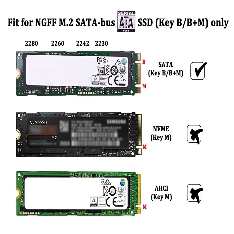 M.2 Sata Ssd к Usb 3,0 внешний считыватель Ssd адаптер конвертер с Uasp, Поддержка Ngff M.2 2280 2260 2242 2230 Ssd Wit