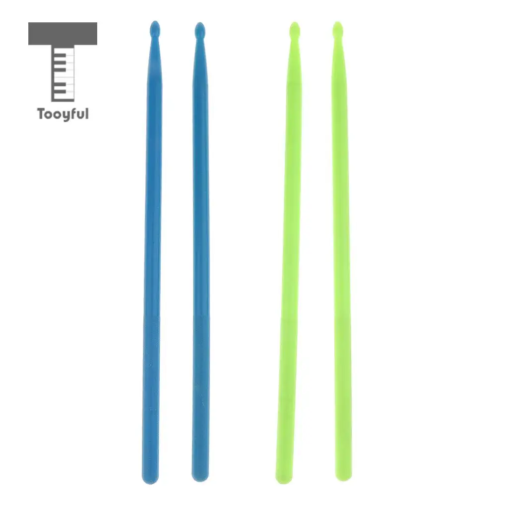 Tooyful Durable 1 Pair Nylon Bass Drum Sticks Mallets Rods Drumstick Drum Set Accessory Well Balance