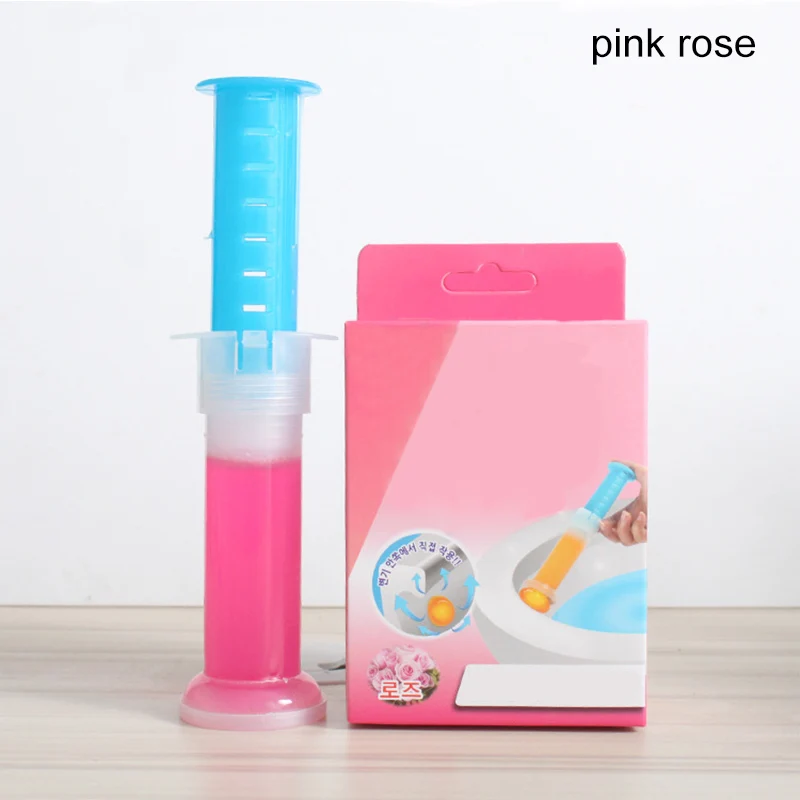 Очиститель для туалета ароматерапия, освежитель воздуха 1 шт. чистящее средство стерилизация туалета цветок гель иглы дезодорирование - Тип аромата: pink rose