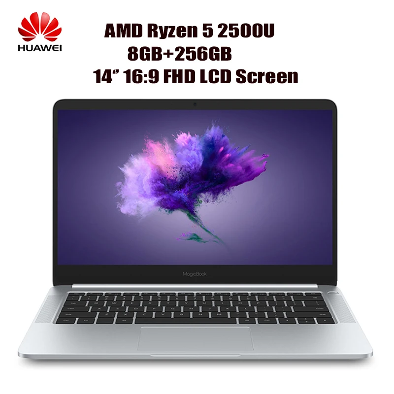 HUAWEI Honor MagicBook KPL-WOOB ноутбук 14 ''16:9 FHD Windows 10-OEM Pro AMD Ryzen 5 2500U 4 ядра 8 ГБ + 256 ГБ Тетрадь HDMI