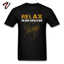 Футболка с электрогитарой Nevan Music, расслабляющая басовый проигрыватель здесь, хлопок, модная черная футболка, мужские летние популярные футболки