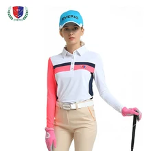 EVERIO качественная женская одежда для гольфа футболка с длинными рукавами дышащая повседневная спортивная рубашка/теннисная рубашка быстросохнущая мягкая удобная