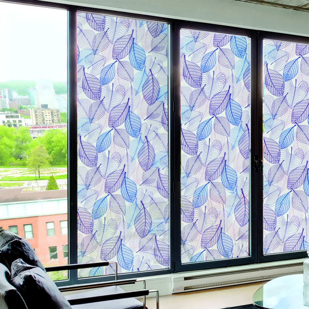 Modern Waterproof PVC Privacy Frosted Stick Glass Window Film Home