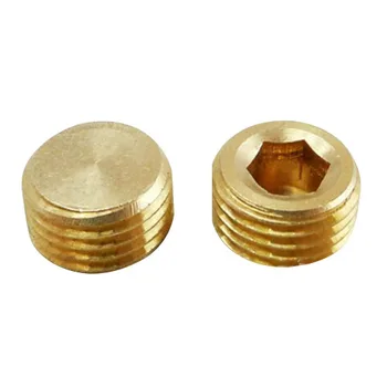 

5pcs 1/4 inch BSP Male Thread Copper Hex Socket Head Pipe Plug Connector Coupling Adapter
