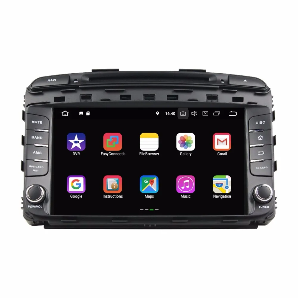 Discount 9" Android 8.1 Quad Core Car Radio DVD GPS Multimedia Player for Kia Sorento 2015 With 2GB RAM Bluetooth WIFI Mirror-link DVR 2