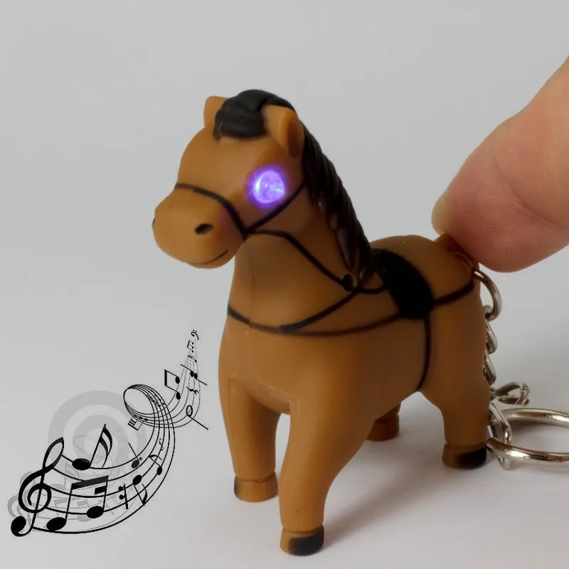 The new design swift horse font b LED b font luminous sound light key chain Creative