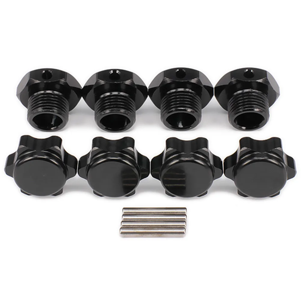 

4Pcs Car Aluminum Adapter Cover Hex Hubs Anti-Dust Nut Pin 17mm For 1/8 RC Wheel
