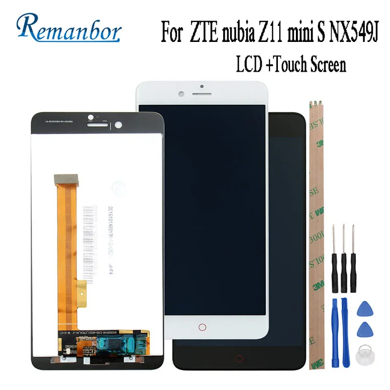 

Remanbor For ZTE nubia Z11 mini S NX549J LCD Display and Touch Screen 5.2 inch Assembly Mobile Phone Accessories+Tools Adhesive
