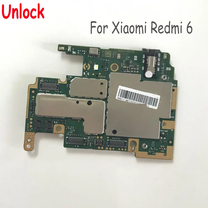  Original Tested Working Unlock Mainboard For Xiaomi Hongmi Redmi 6 Redmi6 32GB Motherboard Circuits